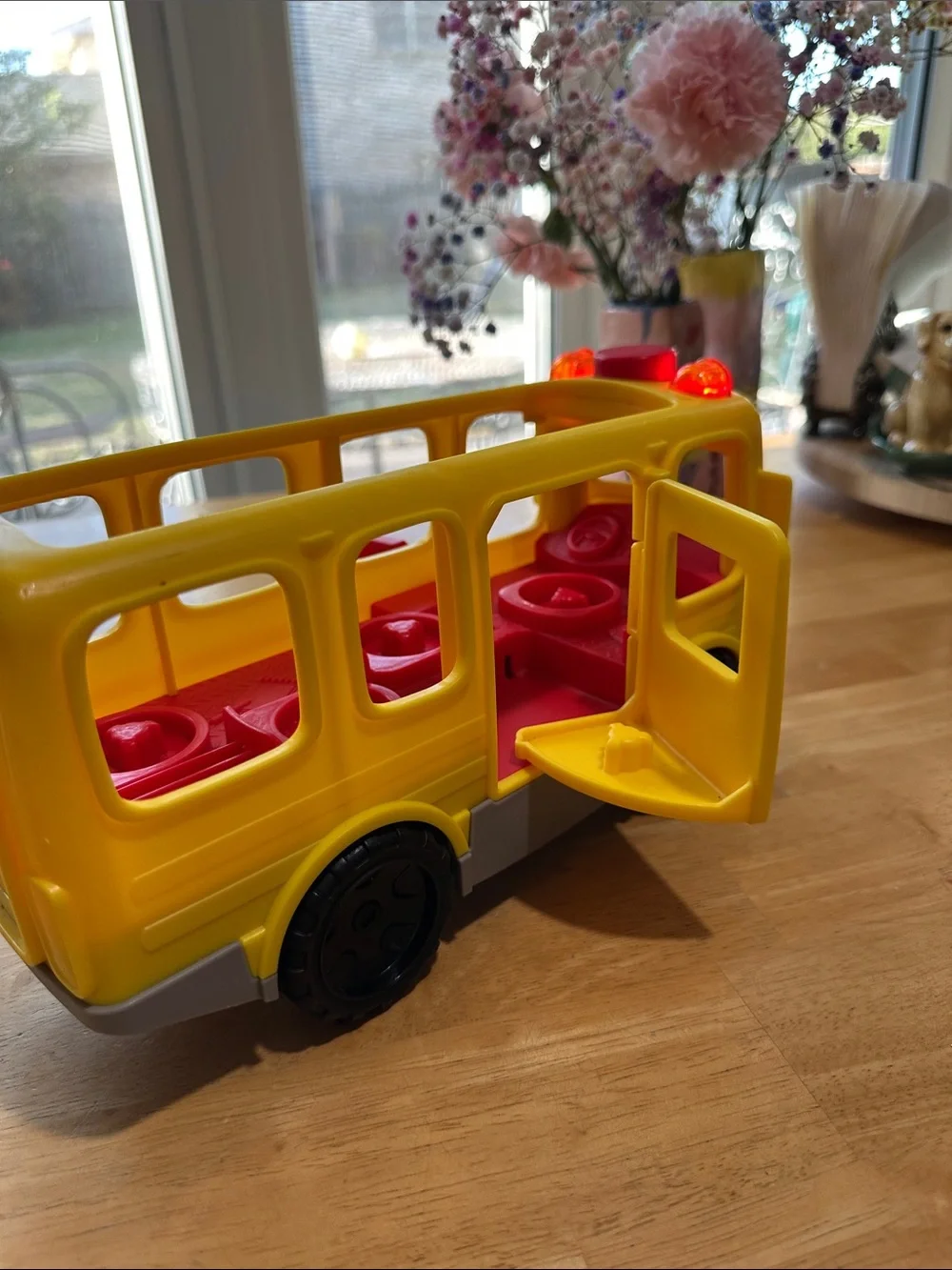 Fisher-Price Yellow and Red School Bus. Sounds work. Lights Work.